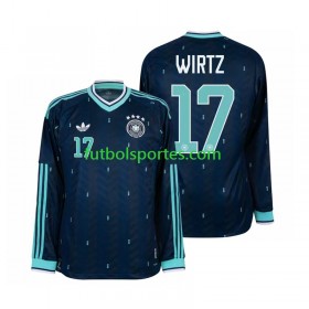 Camiseta Alemania Florian Wirtz 17 Segunda Equipación Copa Mundo 2026 Manga Larga